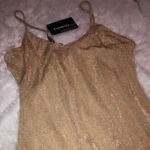 Sparkling Gold Mini Dress